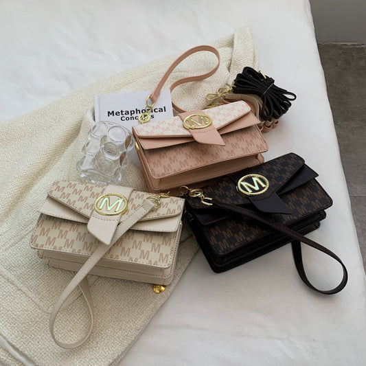 Printed Letter Shoulder Bag