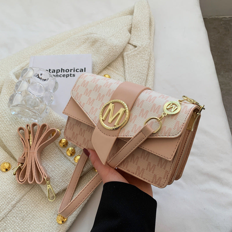 Printed Letter Shoulder Bag