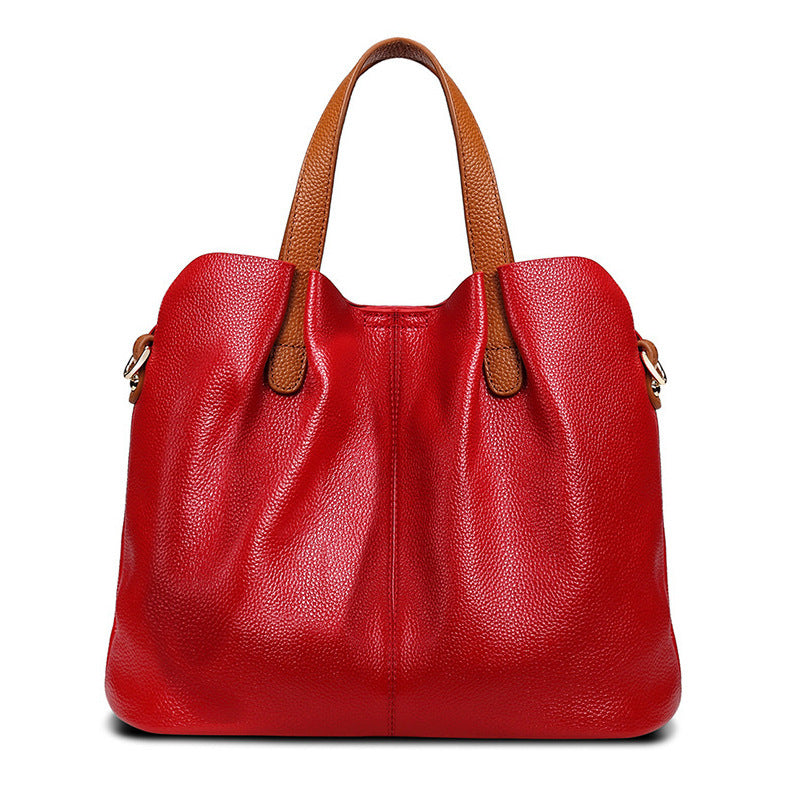 Minimalist Soft Leather Tote Bag
