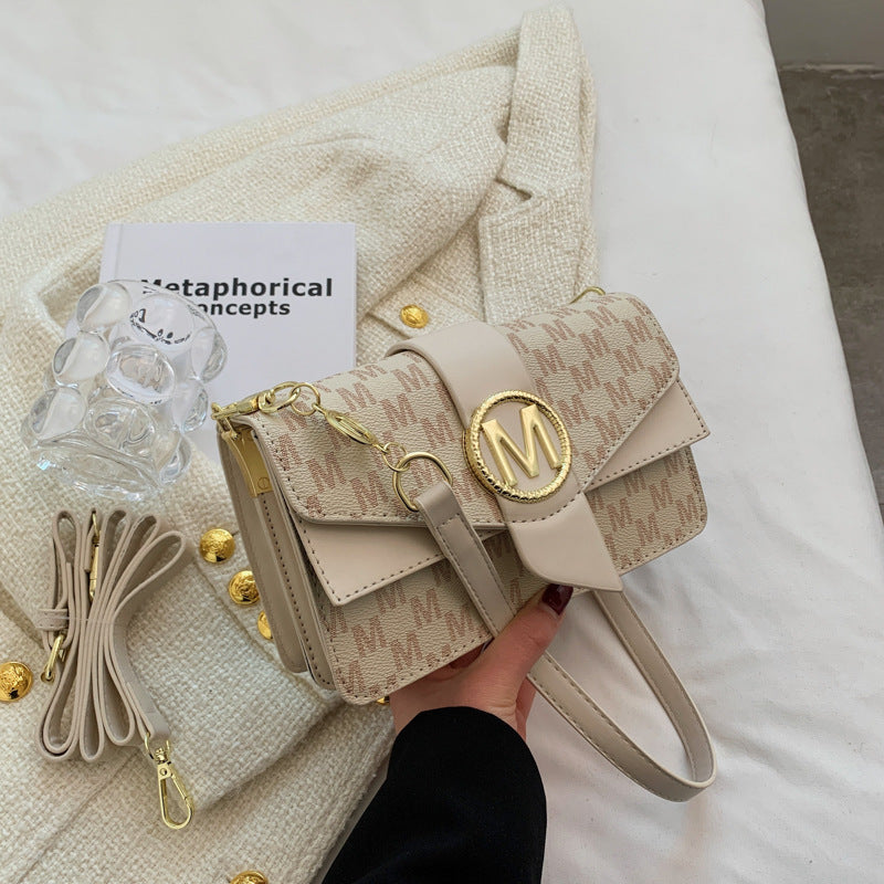Printed Letter Shoulder Bag